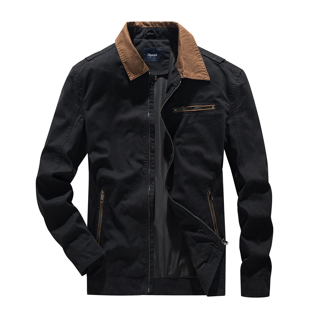 Herren modische Übergangsjacke mit auffälligem Kragen EB