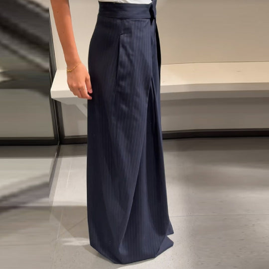 Damen elegante weite Stoffhose EB