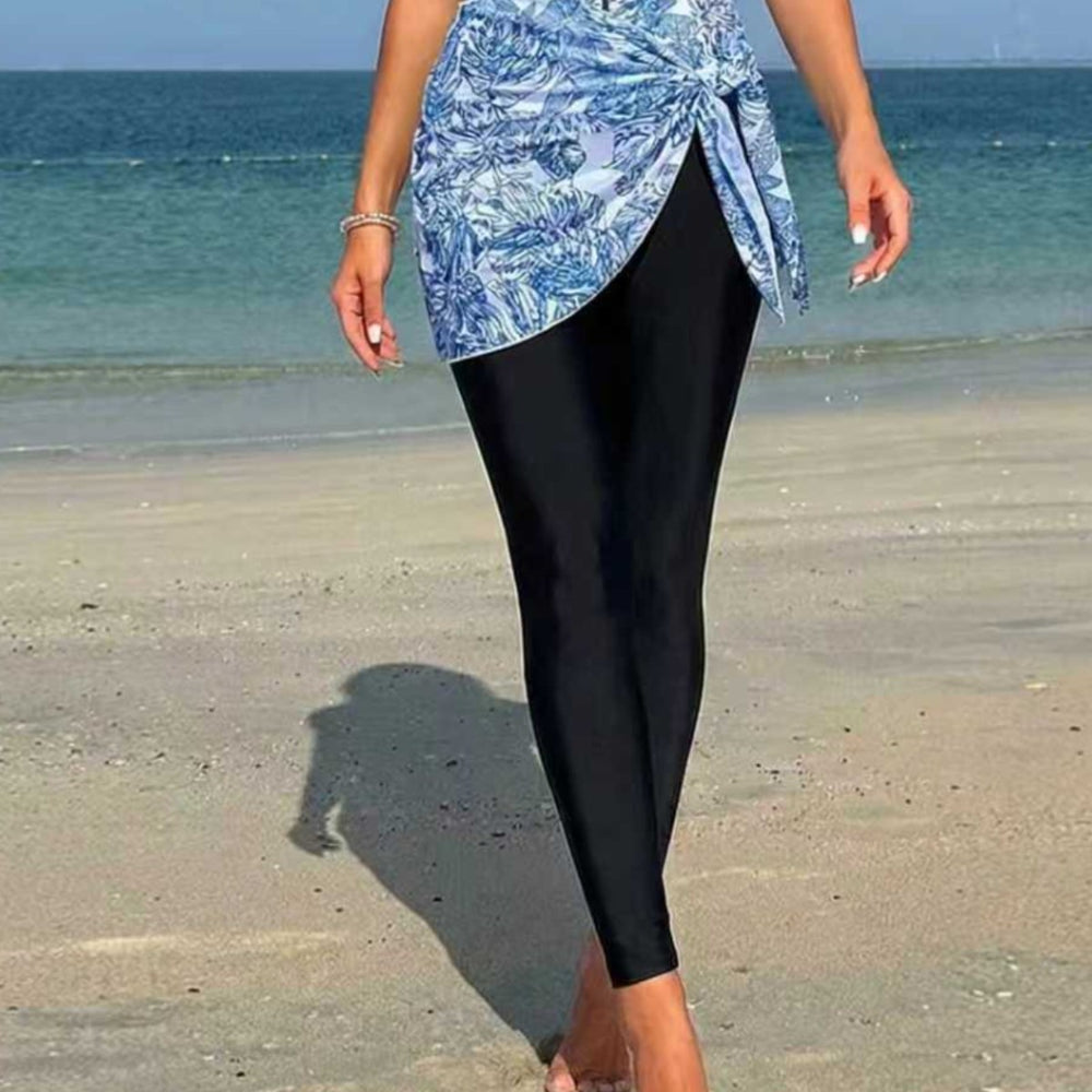 Damen Sportlicher Surfanzug mit asymmetrischem Schnitt und Wickeldetail EB