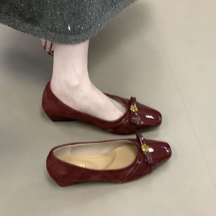 Damen elegante Ballerinas mit dekorativer Schleife und komfortablem Fußbett EB