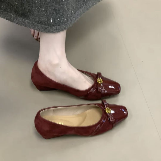 Damen elegante Ballerinas mit dekorativer Schleife und komfortablem Fußbett EB