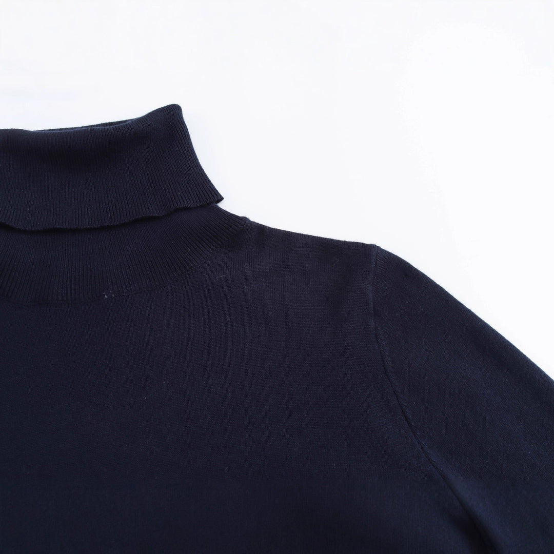 Damen Rollkragenpullover mit eleganten Knopfdetails EB