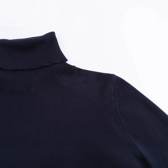 Damen Rollkragenpullover mit eleganten Knopfdetails EB
