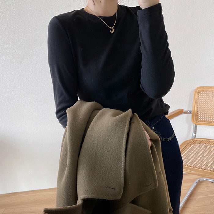 Damen Langarmshirt aus weichem Baumwollstoff mit lässigem Schnitt EB