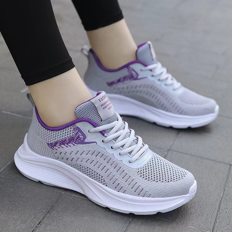 Damen Hochleistungs-Laufschuhe mit atmungsaktivem Mesh-Obermaterial und gepolsterter Sohle EB