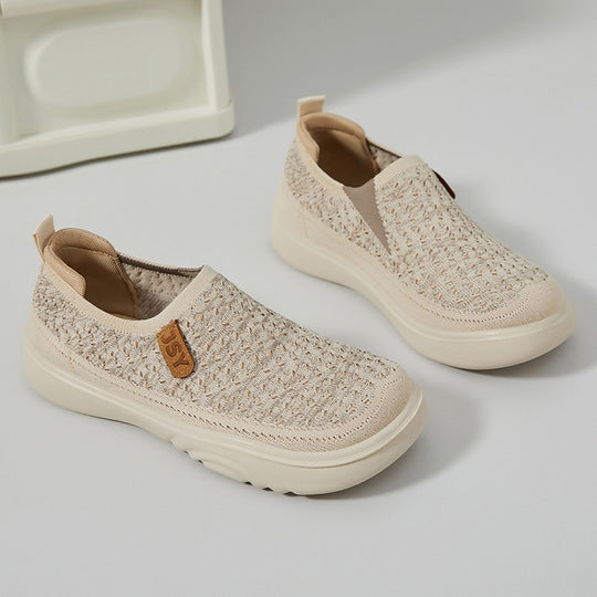 Damen Bequeme Slip-On Freizeitschuhe EB