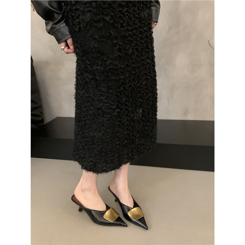 Damen Slingback Pumps mit elegantem Metallic-Design EB
