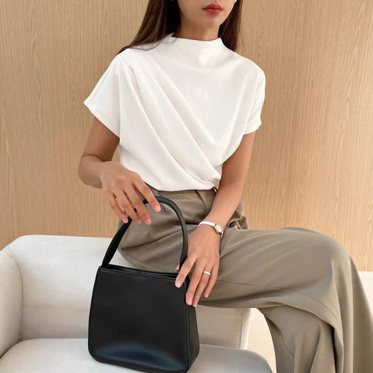 Damen Elegantes und lässiges Oberteil mit drapiertem Design EB