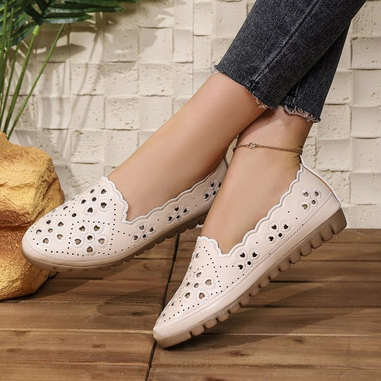 Damen Freizeit-Schuhe mit detaillierter Lochmusterung EB