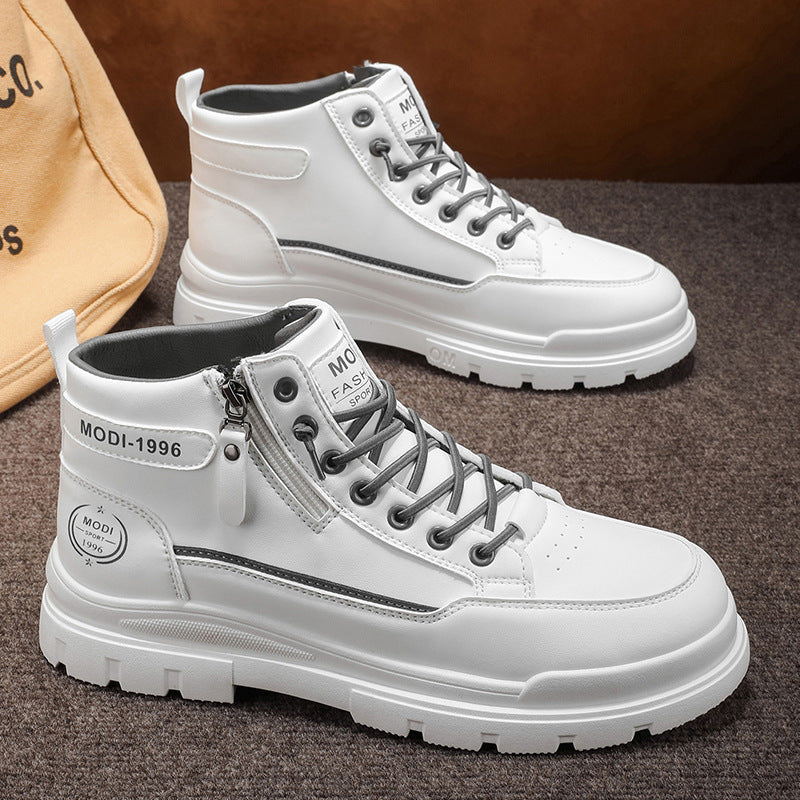 Damen modische High-Top Boots mit praktischer Reißverschlussöffnung und strapazierfähigem Obermaterial EB