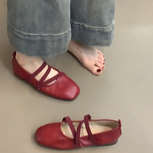 Damen Ballerinas mit modernem Riemchendesign und komfortabler Sohle EB
