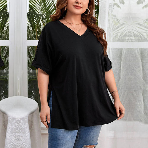 Damen V-Ausschnitt T-Shirt EB