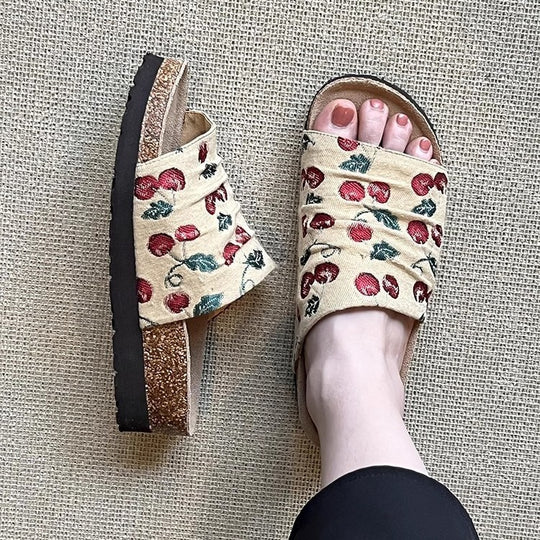 Damen modische Clogs mit floralem Design und rutschfester Sohle EB