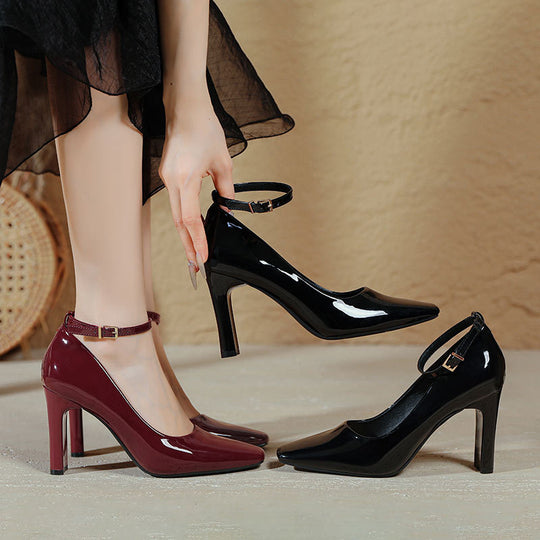 Damen Hochwertige Slingback-Pumps mit elegantem Blockabsatz und modischem Riemen EB