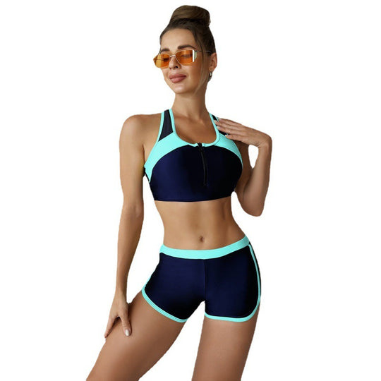 Damen Activewear Set mit Reißverschluss und Hochleistungsstoffen EB