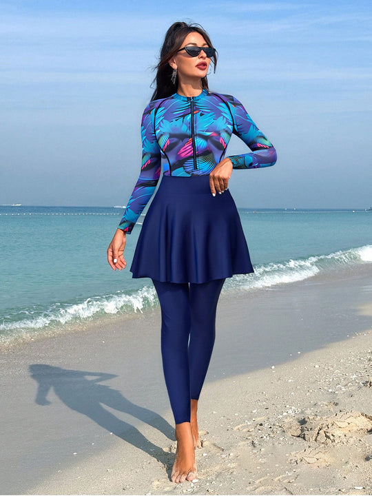 Damen Modischer Surfanzug mit Rock EB