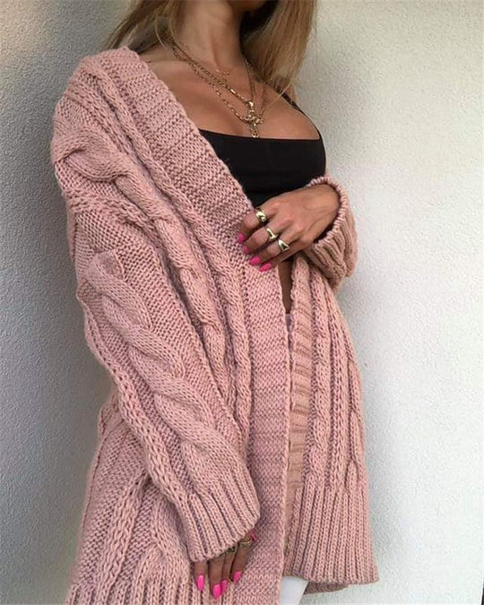 Damen Großer Oversized Strickpullover EB