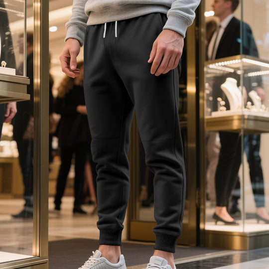 Herren Freizeit Jogginghose mit seitlichem Kontrast und elastischem Bund EB