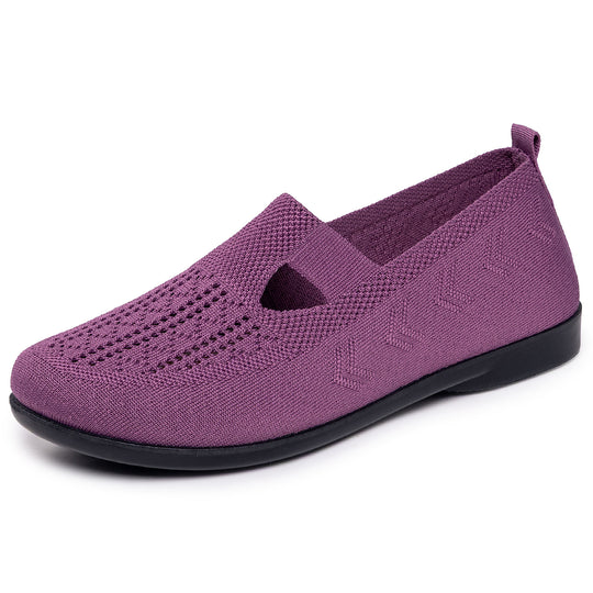 Damen Atmungsaktive Slip-On Ballerinas mit flexiblem Sohlenkomfort EB