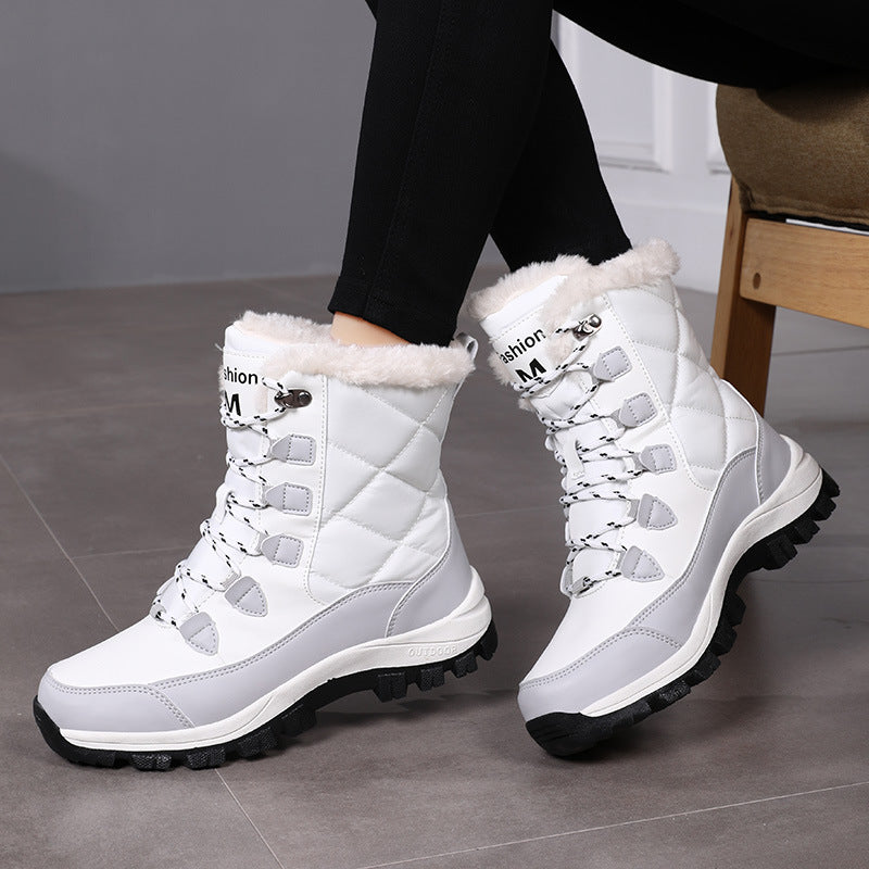 Damen Isolierte Winterstiefel mit rutschfester Sohle und kuscheligem Innenfutter EB
