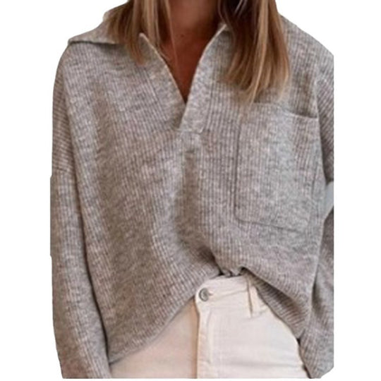 Damen lässiger Strickpullover EB