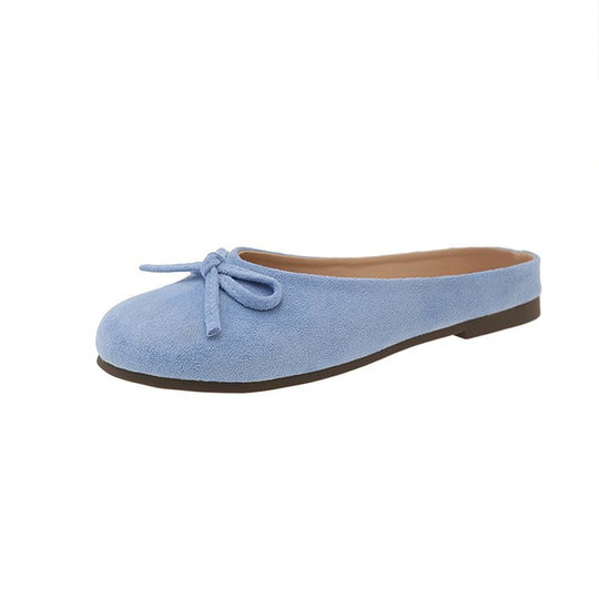 Damen elegante Mules mit dekorativem Schleifenakzent EB