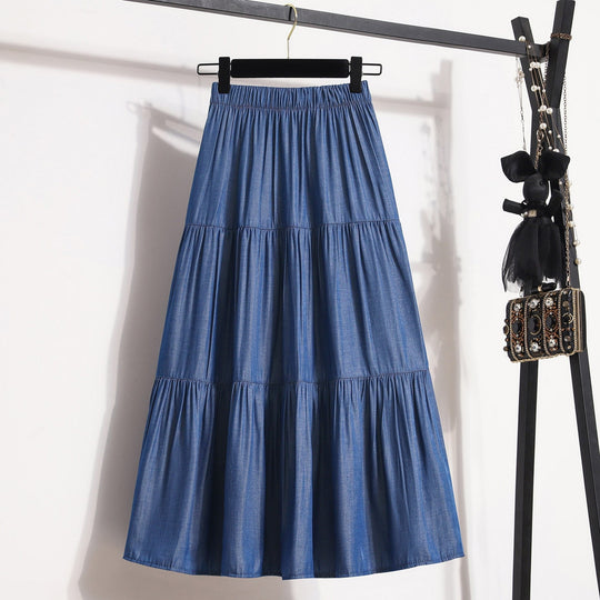 Damen Midi-Rock im lässigen Vintage-Stil EB
