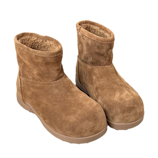 Damen Bequeme Winterstiefel aus hochwertigem Wildleder mit kuscheligem Innenfutter EB