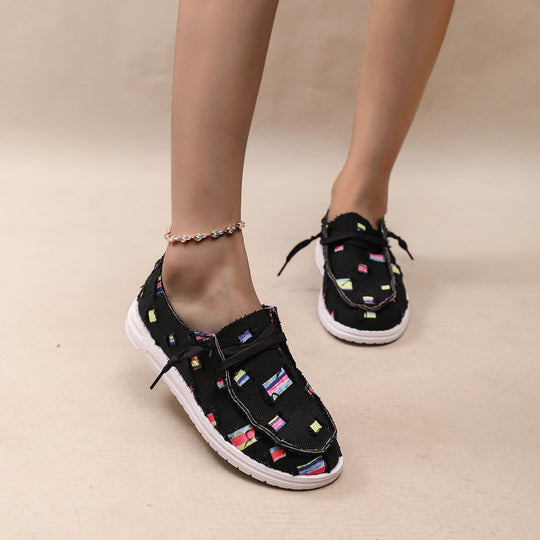 Damen Modische Sneaker mit einzigartigem Muster EB