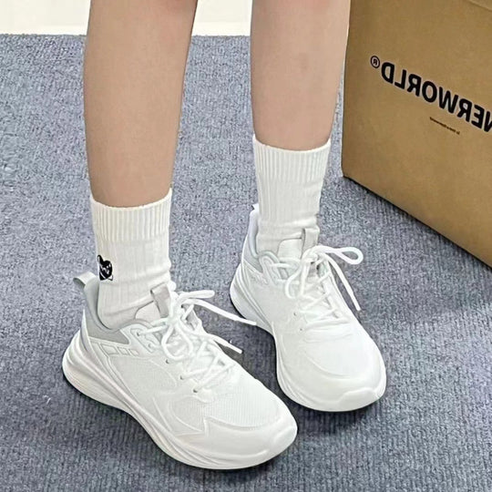 Damen Sportliche Sneakers mit atmungsaktiver Mesh-Oberfläche und stoßdämpfender Sohle EB