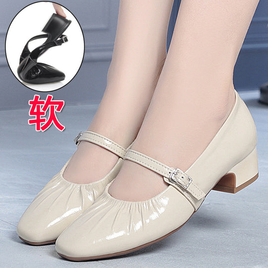Damen Slingpumps mit elastischem Rüschendesign EB