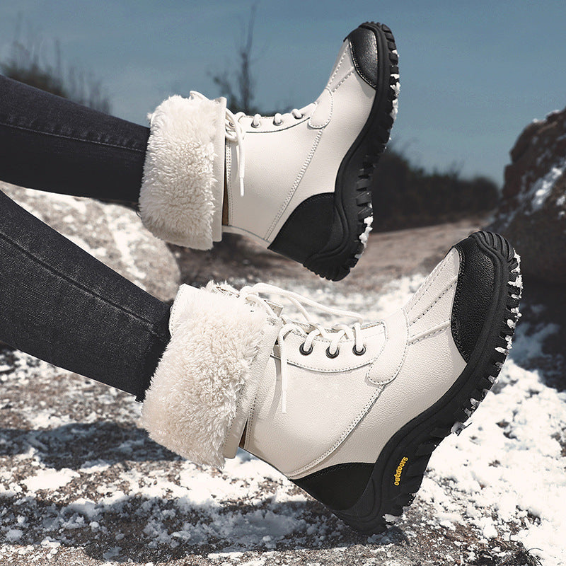 Damen Winterstiefel mit isolierter Fütterung und rutschfester Gummisohle EB