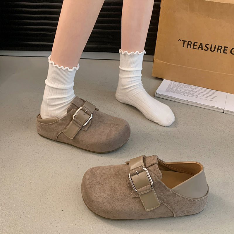 Damen Clogs mit verstellbarer Schnalle und weichem Innenfutter EB