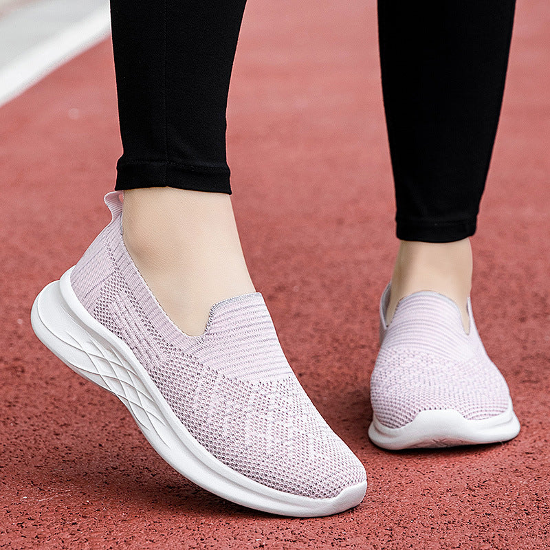 Damen Leichte Slip-On Freizeitschuhe mit atmungsaktivem Obermaterial EB