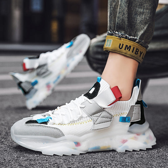Damen Modische Outdoor-Sneaker mit atmungsaktiver Mesh-Oberfläche und rutschfester Sohle EB