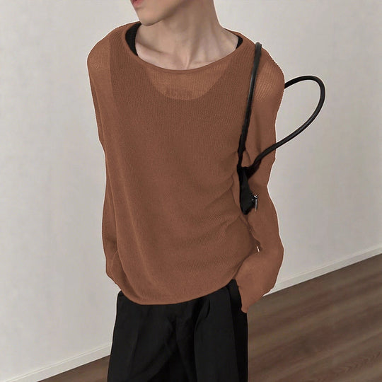 Damen Langarmshirt mit strukturiertem Rippenmuster und lässigem Schnitt EB