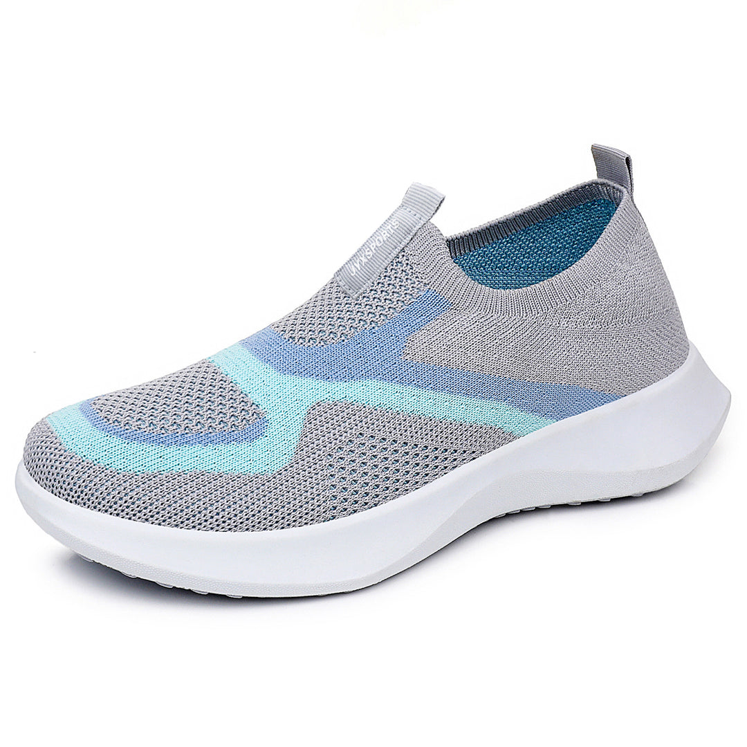 Damen Atmungsaktive Slip-On Sportschuhe mit elastischer Stricktechnologie EB