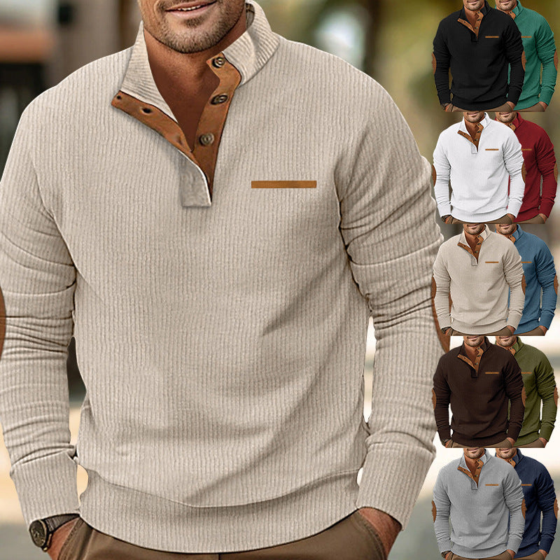 Herren Strickpullover mit kontrastierenden Design-Elementen EB