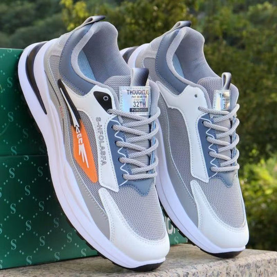 Damen Sportliche Sneakers mit atmungsaktiver Mesh-Oberfläche und stoßdämpfender Sohle EB