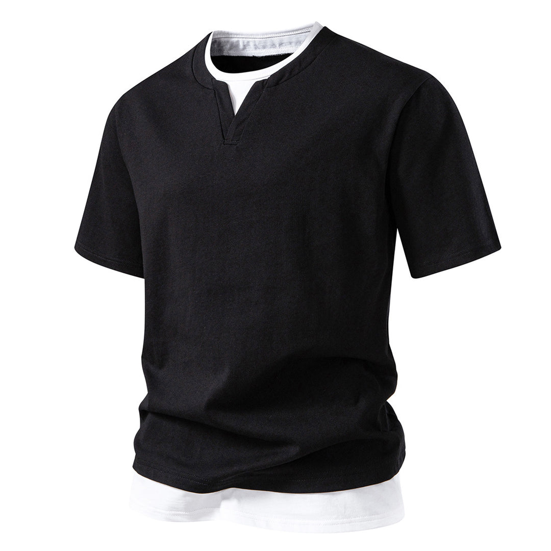 Herren V-Ausschnitt T-Shirt mit modernem Schnitt und lässigem Look EB