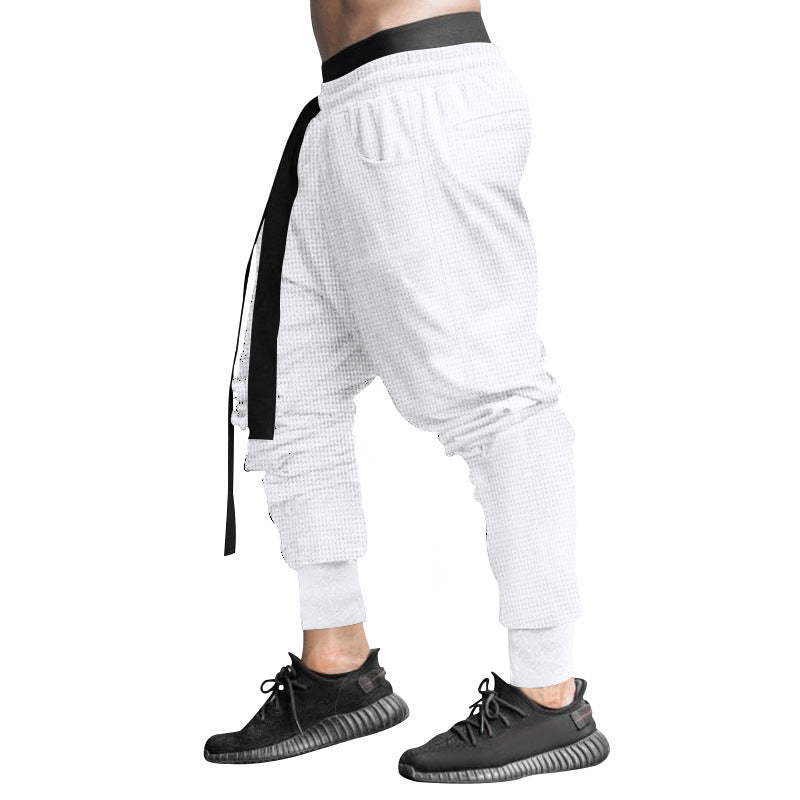 Herren Modische Freizeithose mit elastischem Bund und stylischem Kordelzug EB