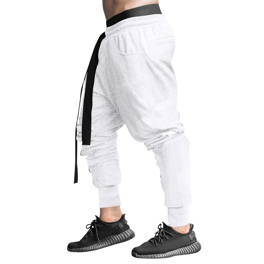 Herren Modische Freizeithose mit elastischem Bund und stylischem Kordelzug EB