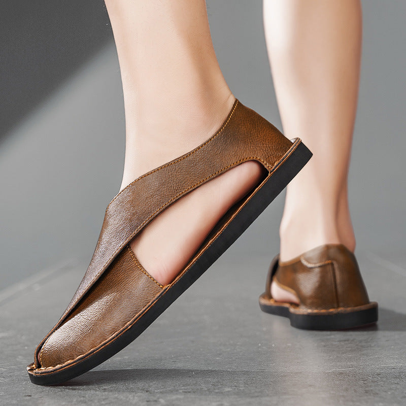 Damen Bequeme Leder-Slipper mit flexiblem Design EB