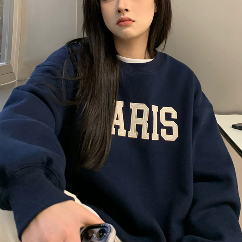 Damen lässiger Sweatshirt mit markantem Schriftzug EB