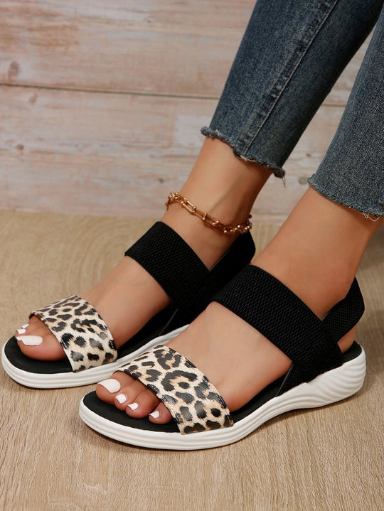 Damen Freizeitsandalen mit elastischen Riemen und rutschfester Sohle EB