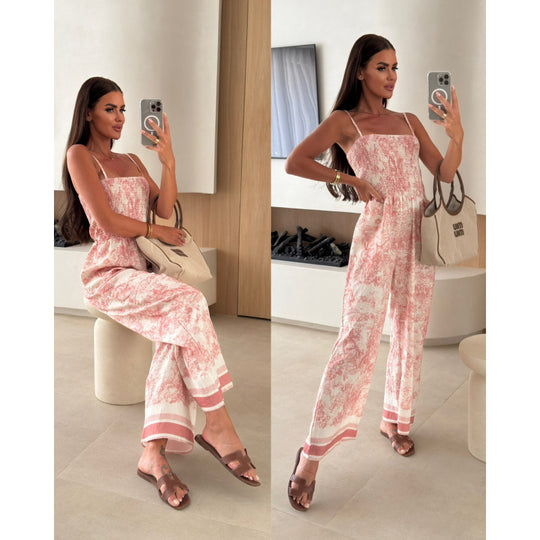 Damen Jumpsuit mit verspieltem Blumendesign und luftiger Passform EB
