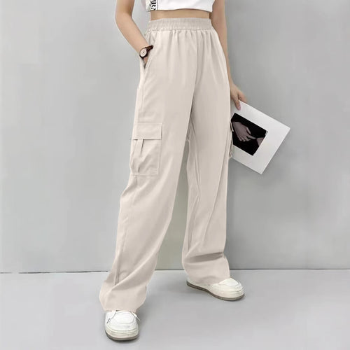 Damen Cargo-Hose mit elastischem Bund und praktischen Seitentaschen EB