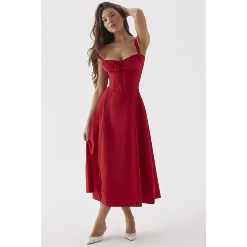 Damen Maxikleid mit floralem Design und elegantem Schlitz EB