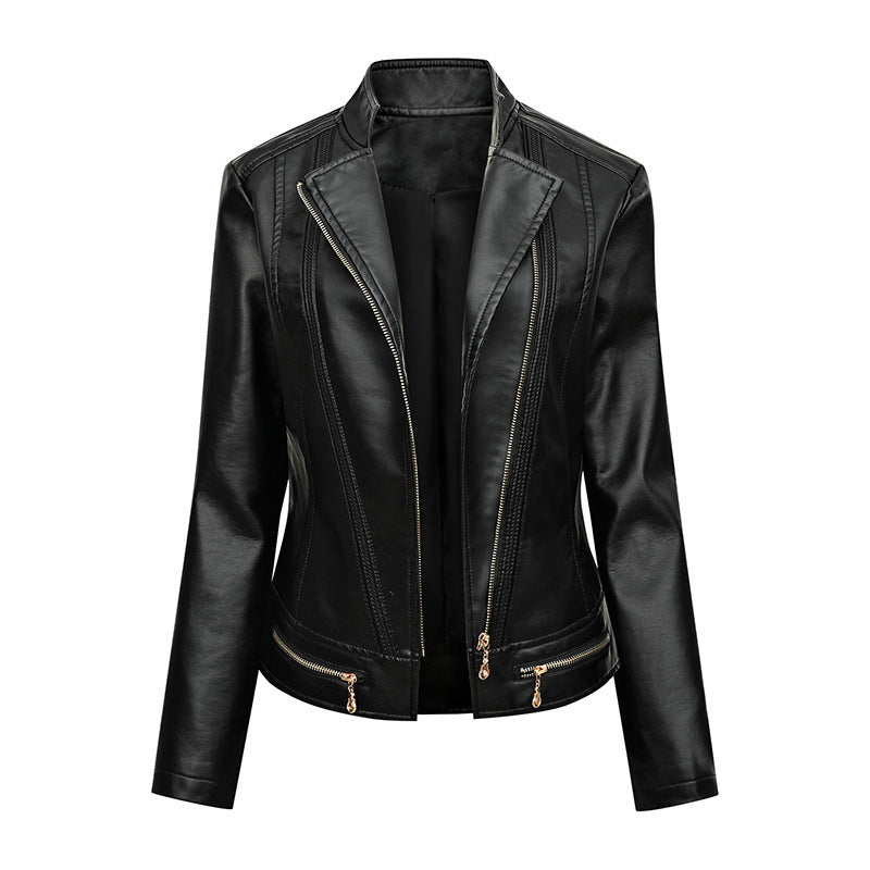 Damen hautenge Kunstlederjacke EB