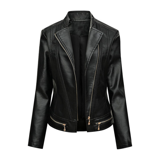 Damen hautenge Kunstlederjacke EB